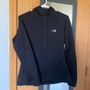 north face fleece hooded zip up